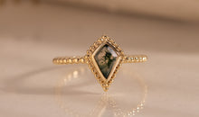 Ring KITE SERENITY mit Moos Achate 7 X 10 mm