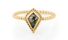 Ring KITE SERENITY mit Moos Achate 7 X 10 mm