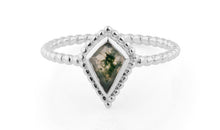 Ring KITE SERENITY mit Moos Achate 7 X 10 mm