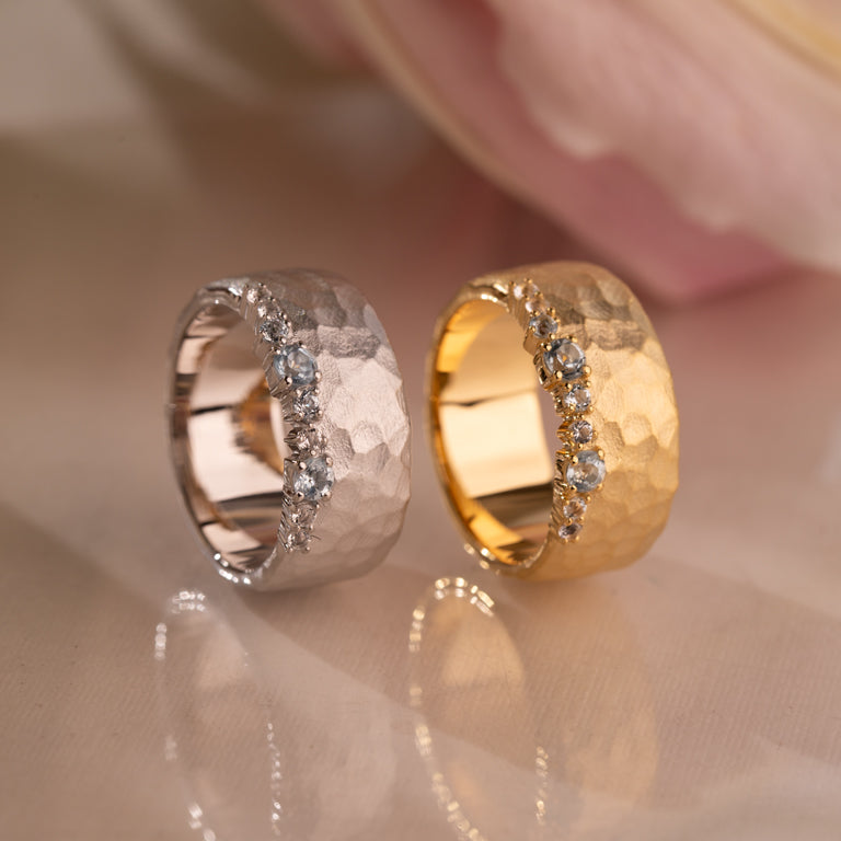 Ring SIMON CREST 10 mm mit Blautopas