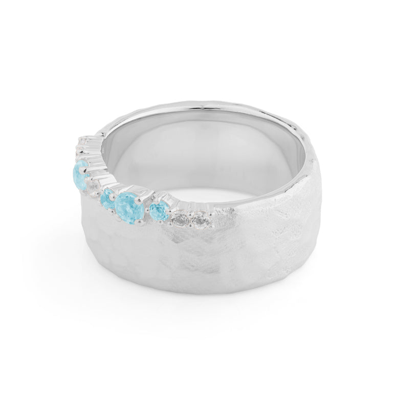 Ring SIMON CREST 10 mm mit Blautopas