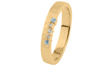 Ring SIMON CREST 3.5 mm mit Blau Topas