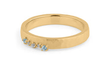 Ring SIMON CREST 3.5 mm mit Blau Topas