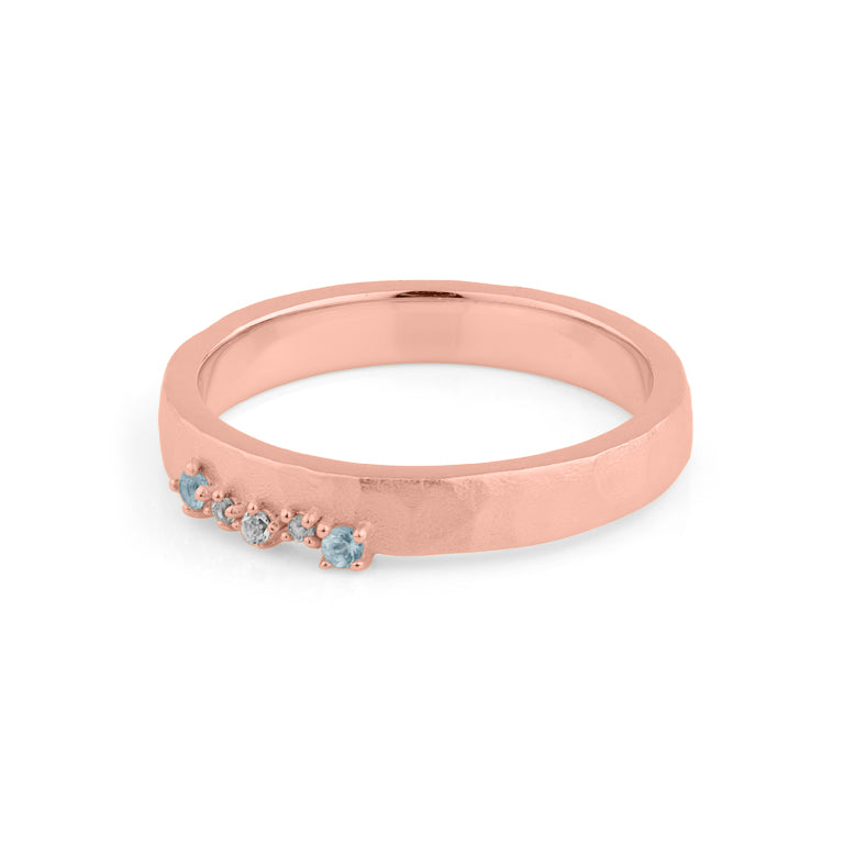 Ring SIMON CREST 3.5 mm mit Blau Topas
