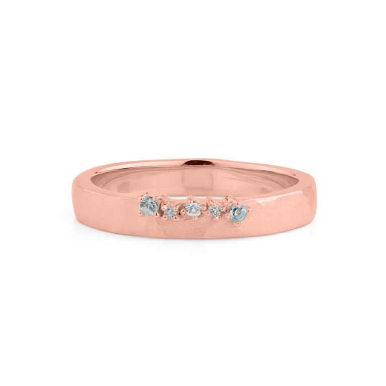 Ring SIMON CREST 3.5 mm mit Blau Topas