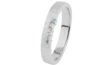 Ring SIMON CREST 3.5 mm mit Blau Topas