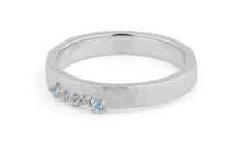 Ring SIMON CREST 3.5 mm mit Blau Topas