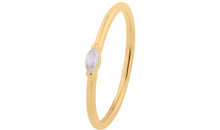 Ring SINGLE NAVETTE Mondstein  2x4 mm