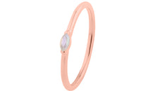 Ring SINGLE NAVETTE Mondstein  2x4 mm