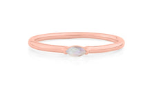 Ring SINGLE NAVETTE Mondstein  2x4 mm