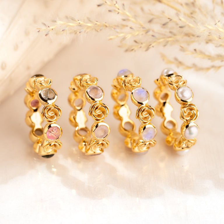 Ring WARUD SINGLE mit Rosenquarz