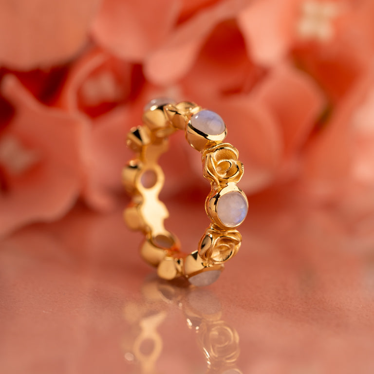 Ring WARUD SINGLE mit Rosenquarz
