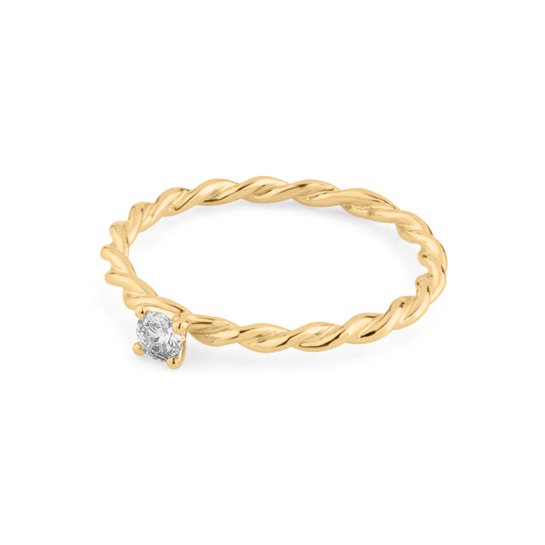 Ring TWIST mit Diamant