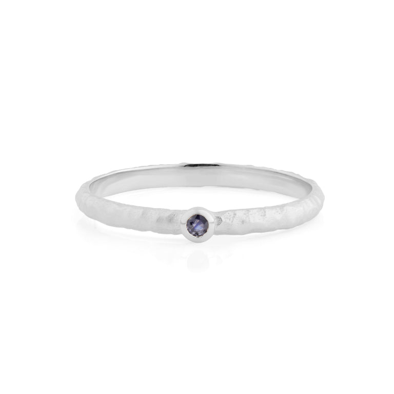 Ring VALERI 2 mm mit Saphir