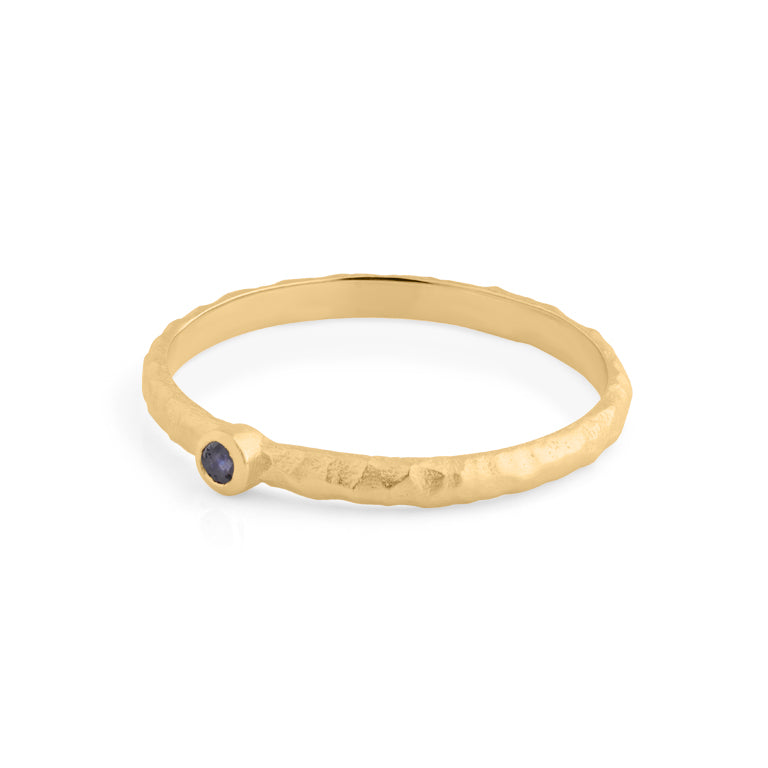 Ring VALERI 2 mm mit Saphir