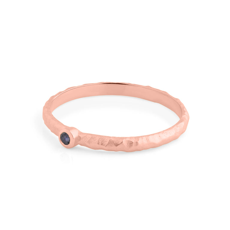 Ring VALERI 2 mm mit Saphir