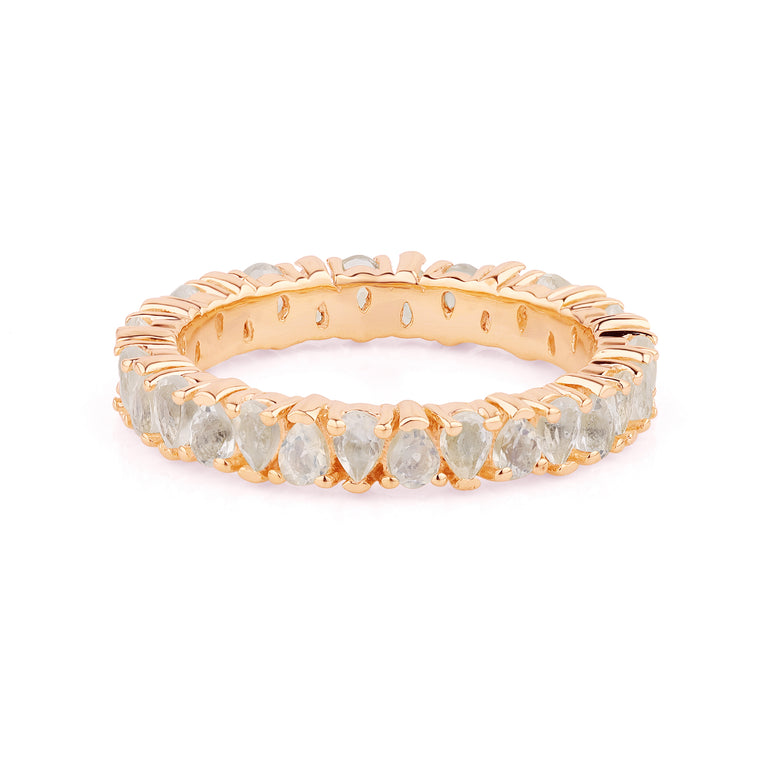 Ring AYAT Mondstein 2X4mm Silber