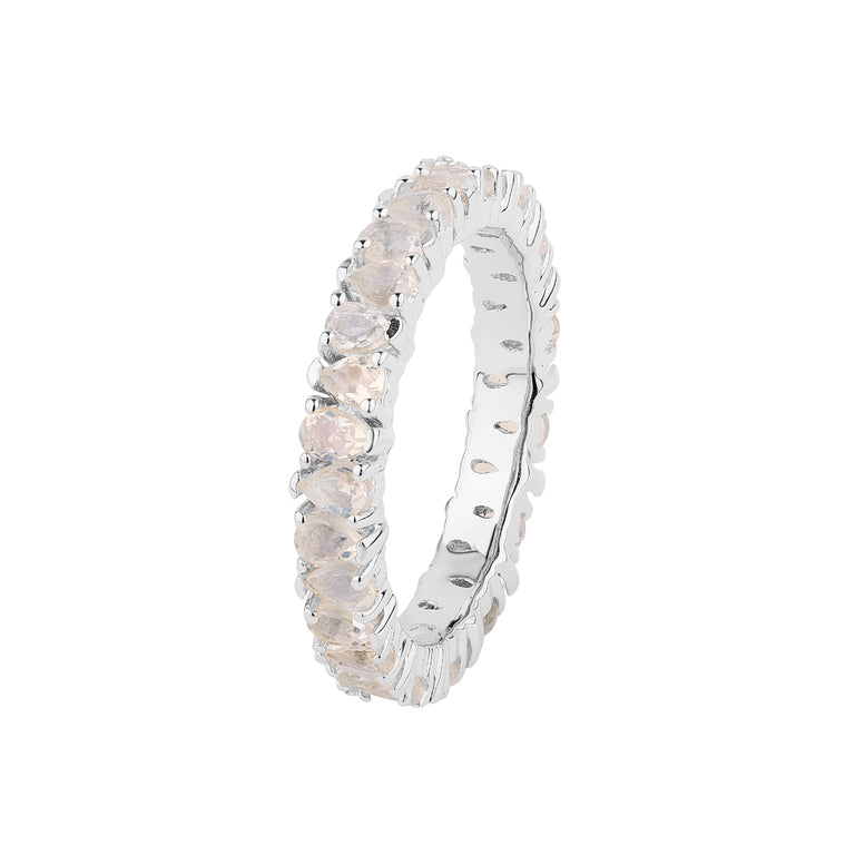 Ring AYAT Mondstein 2X4mm Silber