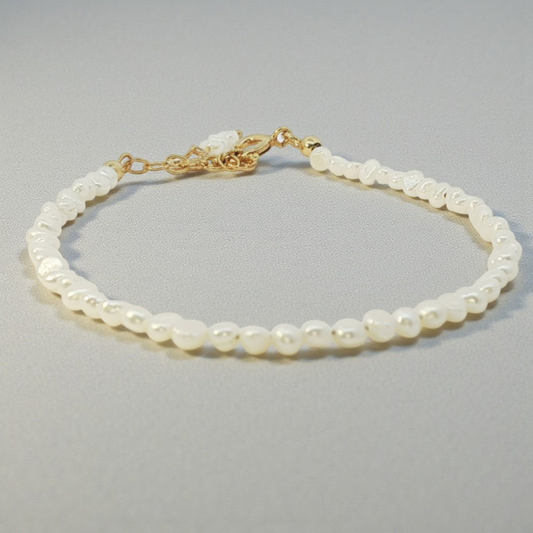 Barockes Perlenarmband | Süsswasserperlen 3–4 mm