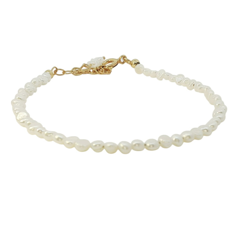 Barockes Perlenarmband | Süsswasserperlen 3–4 mm