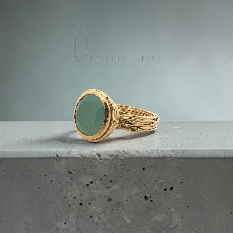 Unikat Ring CONICAL – Aquamarin 13 mm