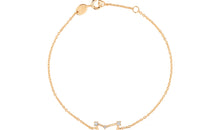 Sternzeichen Armband Steinbbock Capricorn  Silber 18k gelbvergoldet