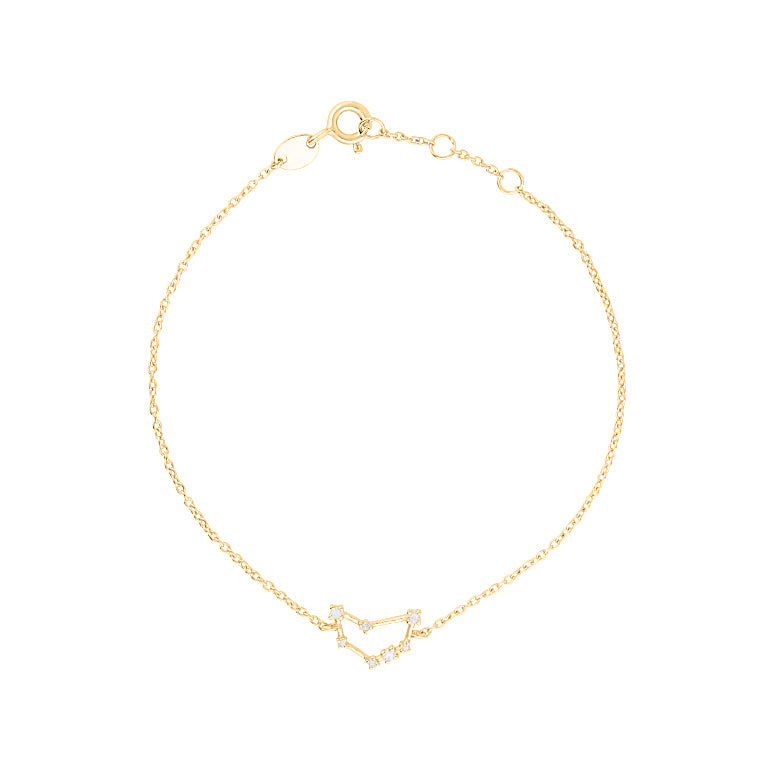Sternzeichen Armband Steinbbock Capricorn  Silber 18k gelbvergoldet