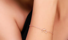 Sternzeichen Armband Steinbbock Capricorn  Silber 18k gelbvergoldet