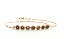Feines Silberarmband mit Multiturmalinen