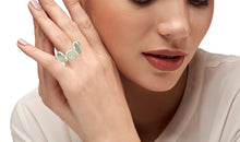 Ring MIRALIA Eternity Prehnite Silber