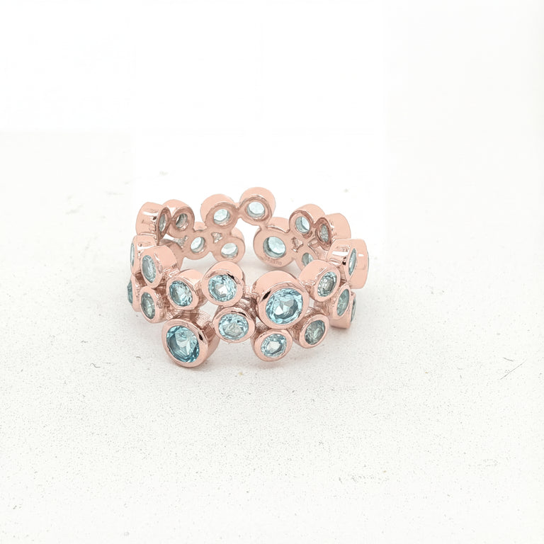 Ring AURELIA mit blauen Topasen