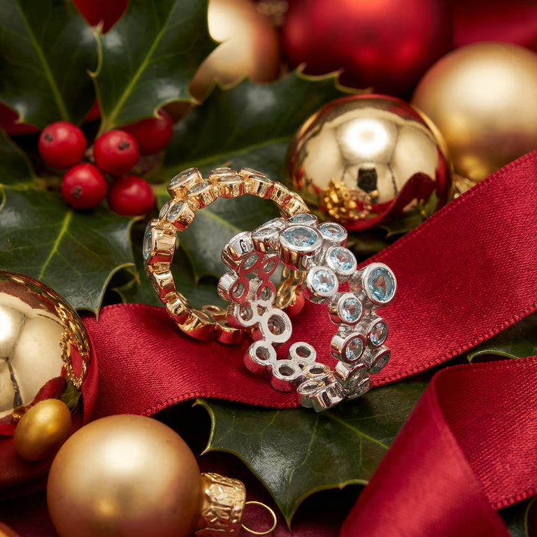 Ring AURELIA mit blauen Topasen