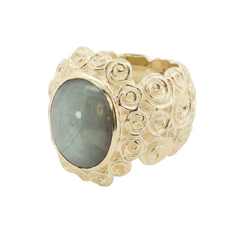 Unikatring ELARIS mit Sternsaphir