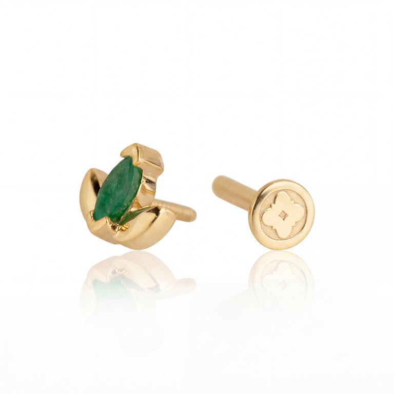 Piercing MINI LOTUS  Smaragd