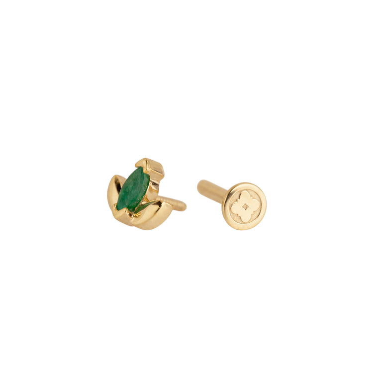 Piercing MINI LOTUS  Smaragd