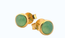 Chrysopras Ohrstecker 6 mm