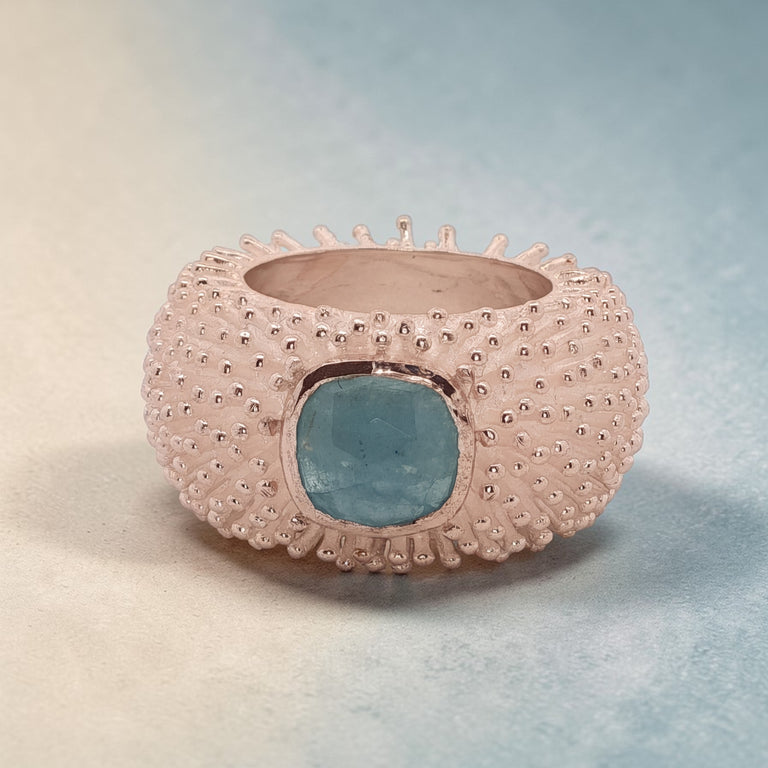 Ring DOTTERA mit Aquamarin