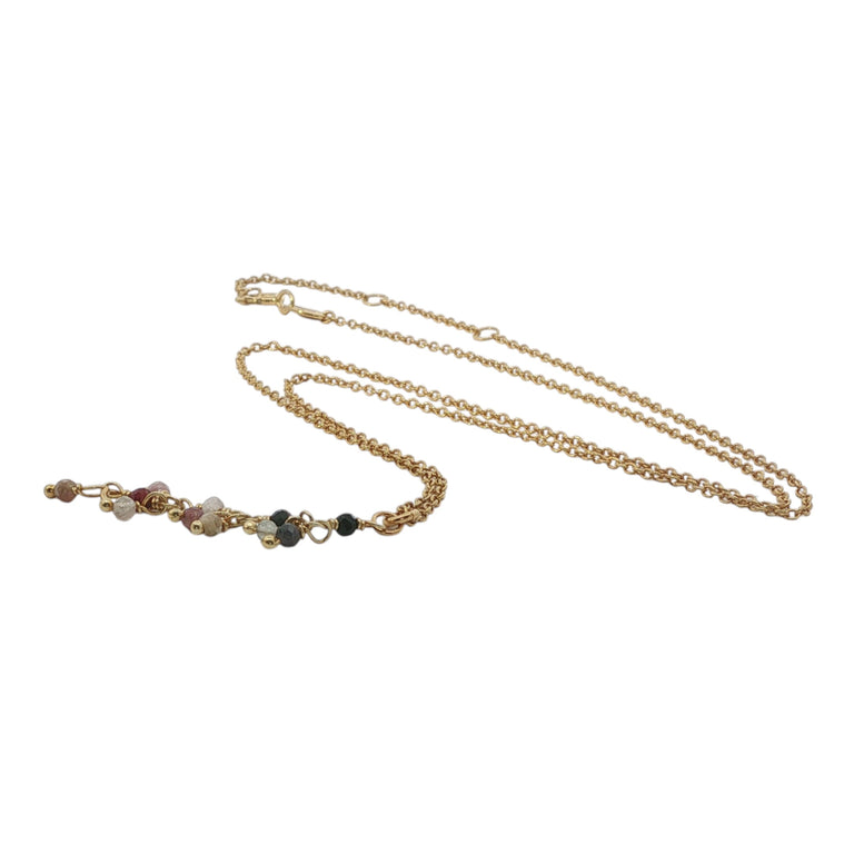 Feine Y-Kette mit Multiturmalin – elegant & filigran