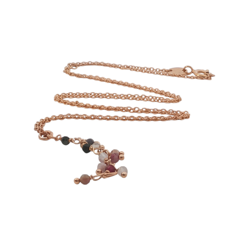 Feine Y-Kette mit Multiturmalin – elegant & filigran