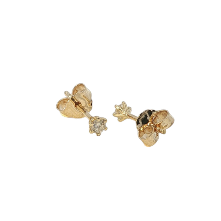 Ohrstecker BRIANA mit Diamant Full Cut 2.5 mm 18 K Gelbgold