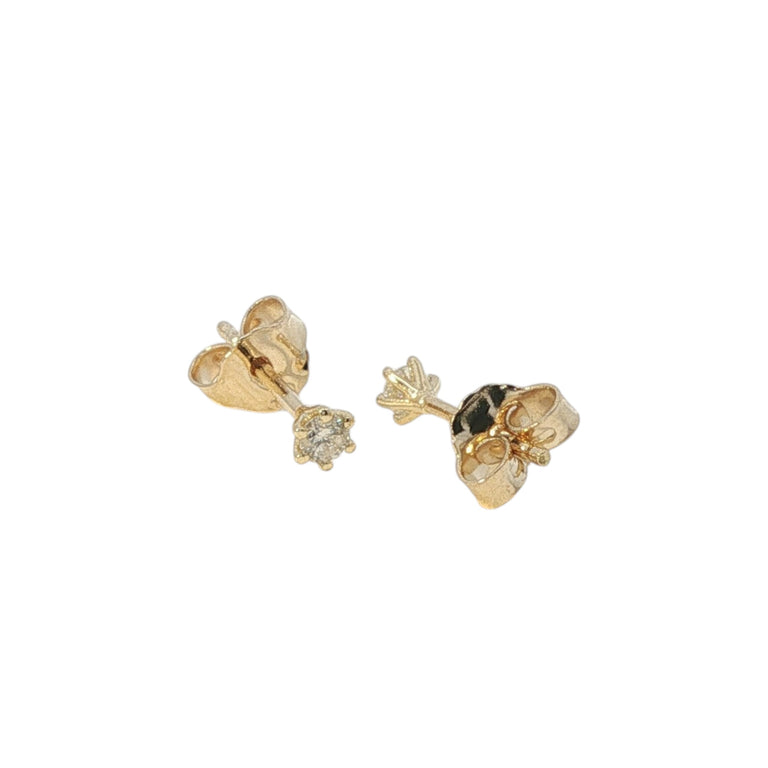 Ohrstecker BRIANA mit Diamant Full Cut 2.5 mm 18 K Gelbgold