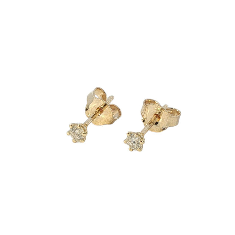 Ohrstecker BRIANA mit Diamant Full Cut 2.5 mm 18 K Gelbgold