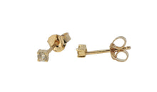 Ohrstecker DIANA mit Diamant Full Cut 2.5 mm 18 K Gelbgold