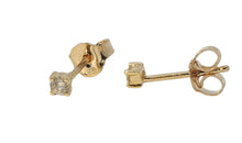 Ohrstecker DIANA mit Diamant Full Cut 2.5 mm 18 K Gelbgold