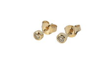 Ohrstecker ESTIA mit Diamant Full Cut 2.5 mm 18 K Gelbgold
