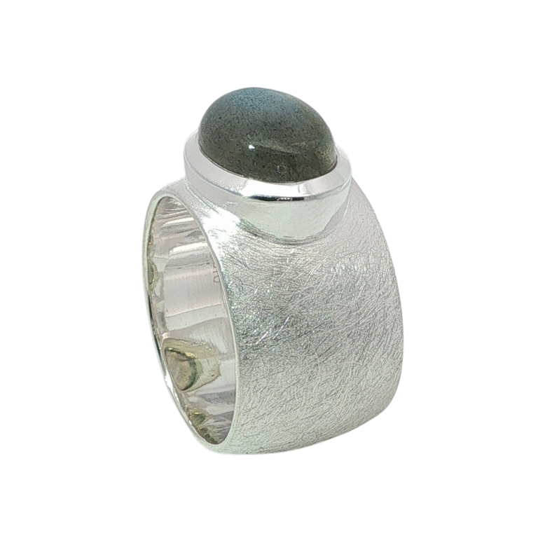 Unikate Ring NADINE – 925 Sterling Silber, Labradorit