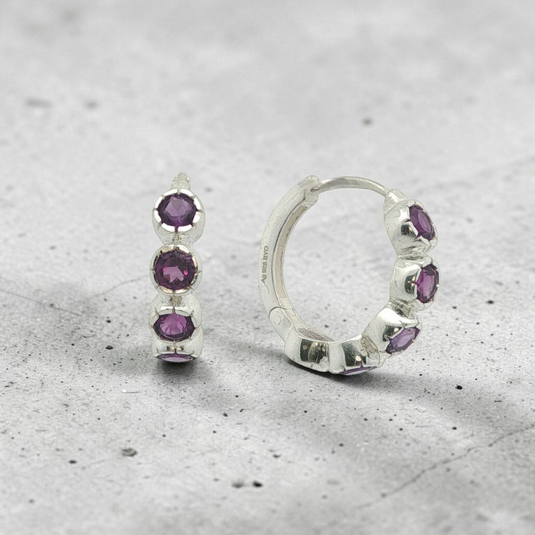 Creolen HARRIET Amethyste 20 mm