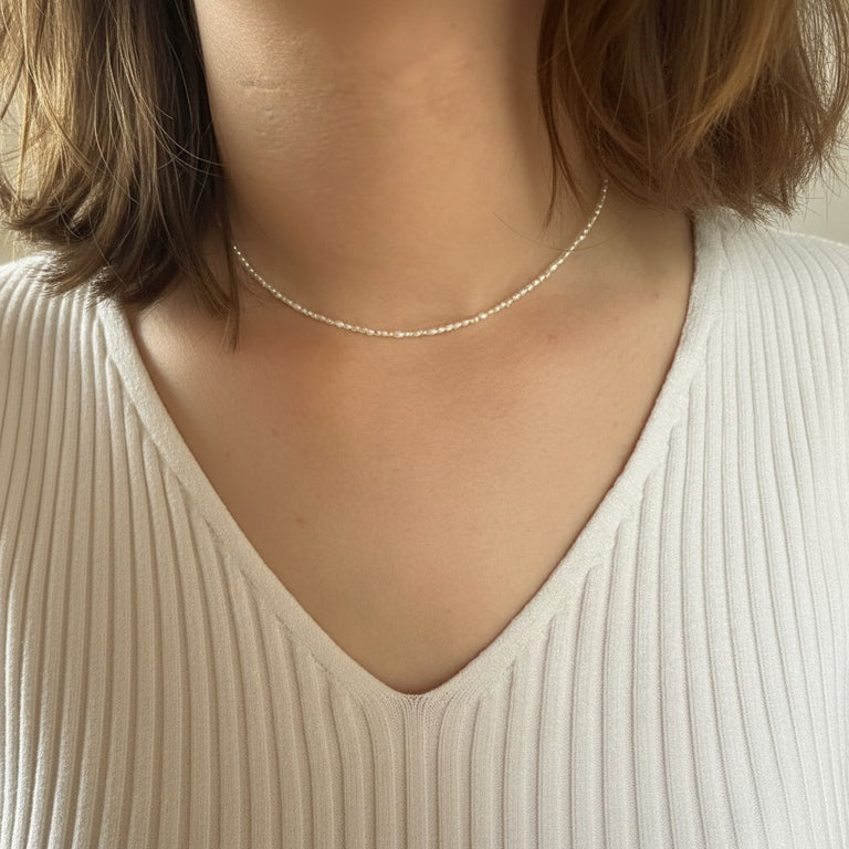 Ultrafine Barock Perlkette 1.5 mm