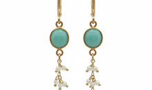 Creolen mit Amazonite und Mondsteinen