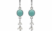 Creolen mit Amazonite und Mondsteinen